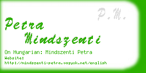 petra mindszenti business card